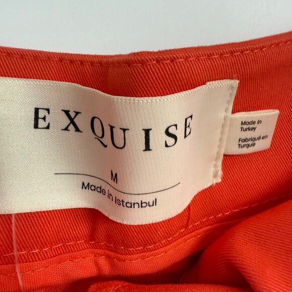 Women's Orange Straight Leg Pants - Picture 8 of 9